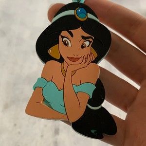 Rare Vintage Disney Aladdin Princess Jasmine Keychain Keyring